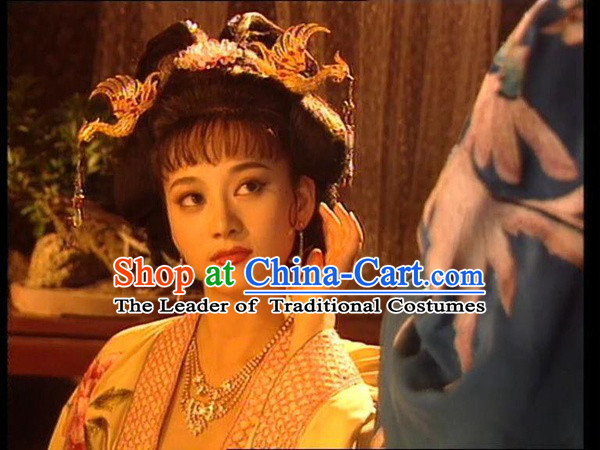 Chinese Tang Dynasty Imperial Queen Princess Phoenix Hair Accessorise Fascinator Headpieces Hair Sticks Hairpins Hair Clips Hair Ornaments for Women