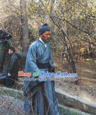 Renowned Chinese Poet and Tang Dynasty Government Official Bai Juyi Costume Complete Set for Men