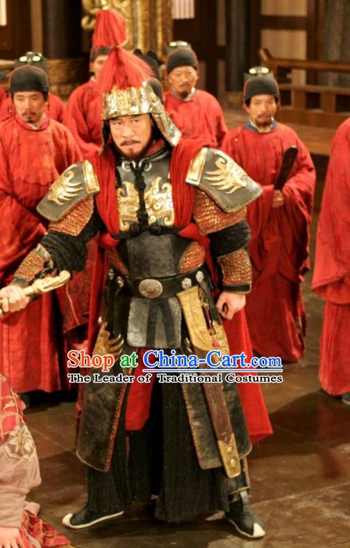 Ancient Chinese Tang Dynasty Duke Official General Chai Shao Knight Costume Complete Set for Men