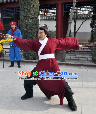 Song Dynasty Zhan Zhao Classic Costume Costumes Dresses Clothing Clothes Garment Outfits Suits Complete Set for Men