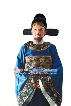 Ming Dynasty Official Hai Rui A Model of Honesty and Integrity in office Costumes Dresses Clothing Clothes Garment Outfits Suits Complete Set for Men