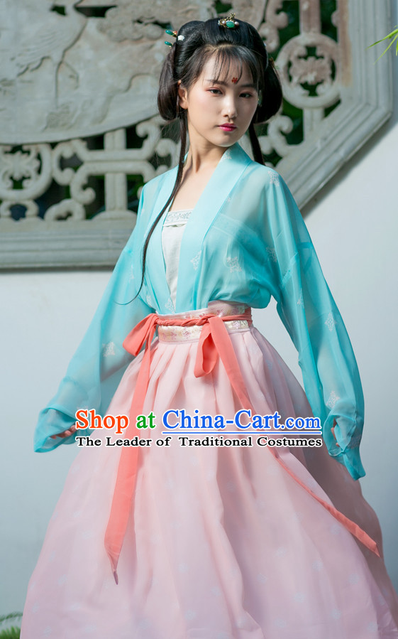 Chinese Costume Chinese Costumes Hanfu Han Dynasty Ancient China Scholar Clothing Dress Garment Suits Clothes Complete Set for Women