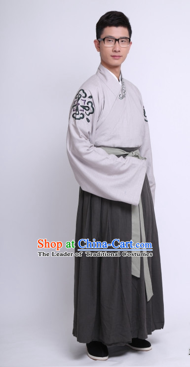 Chinese Costume Chinese Costumes Hanfu Han Dynasty Ancient China Scholar Clothing Dresses Garment Suits Clothes Complete Set for Men