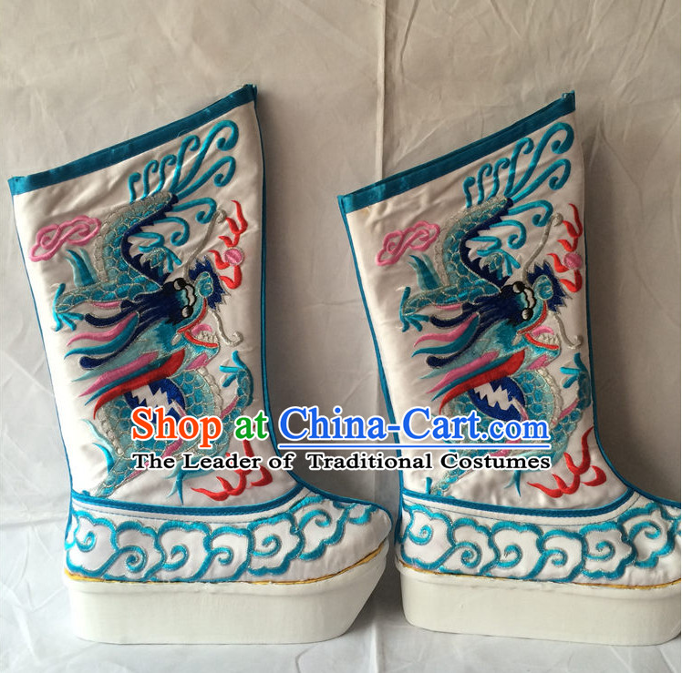 Classic Chinese Opera Embroidered Boots for Men