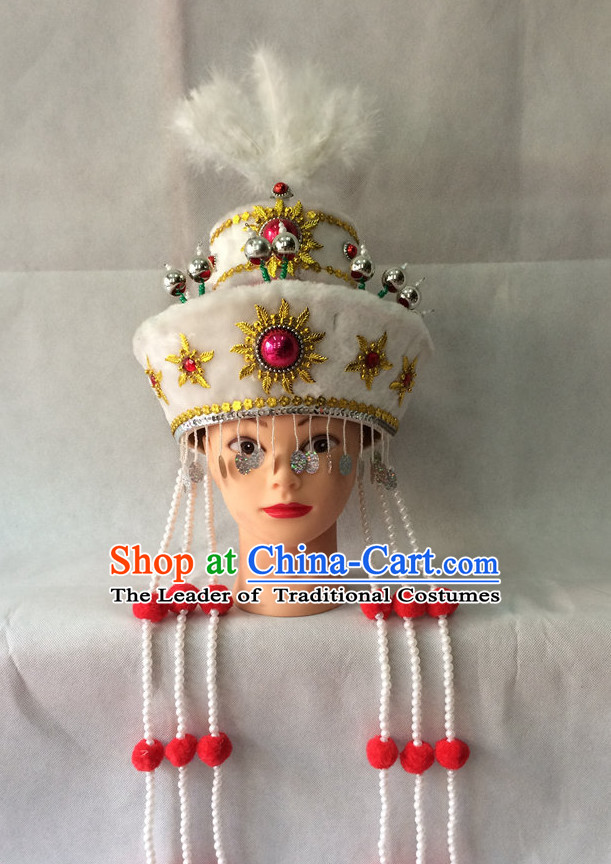 Chinese Opera Ethnic Prince Hat Helmet Hat Headwear Headpieces Headdress for Men
