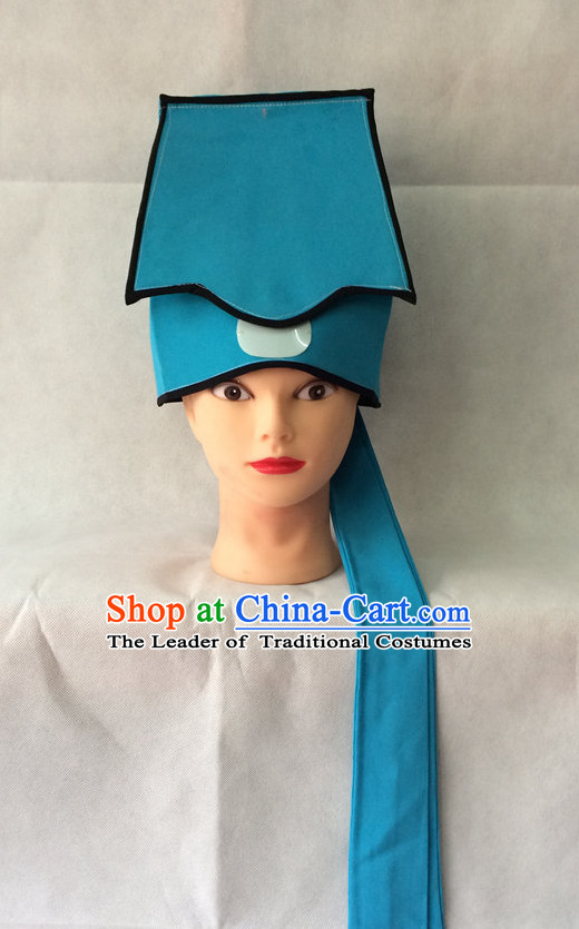 Chinese Opera Scholar Hat Bodyguard Helmet Hat Headwear Headpieces Headdress for Men