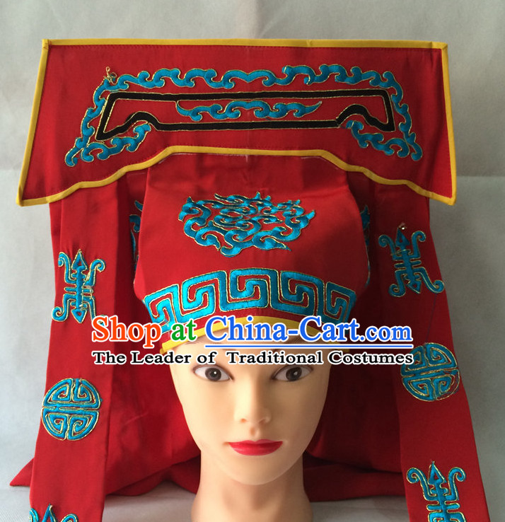 Chinese Opera Hat Bodyguard Helmet Hat Headwear Headpieces Headdress for Men