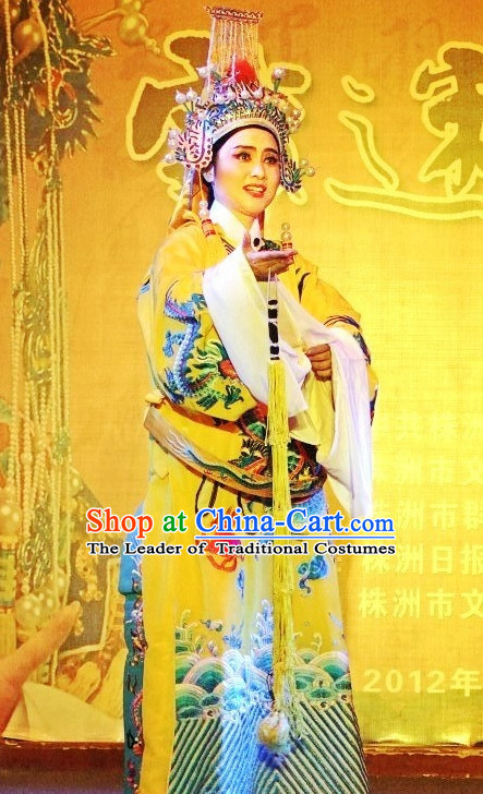 Chinese Opera Classic Water Sleeve Long Sleeves Emperor Costume Dress Wear Outfits Suits for Men