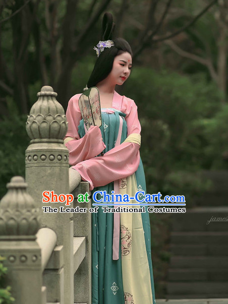 Chinese Ancient Tang Dynasty Lady Clothes Costume China online Shopping Traditional Costumes Dress Wholesale Asian Culture Fashion Clothing and Hair Accessories for Women