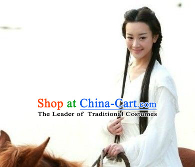 Black Ancient Fairy Style Wigs Lace Front Wig Hair Extension Women Hairpieces Full Wigs Sale