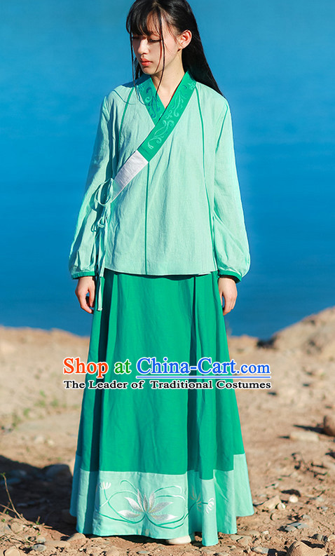 Chinese Ancient Ming Dynasty Female Clothing Complete Set