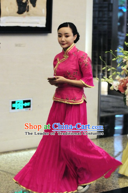 Chinese Wedding Bride Maid Costume Folk Chinese Group Dance Costumes Carnival Costumes Fancy Dress