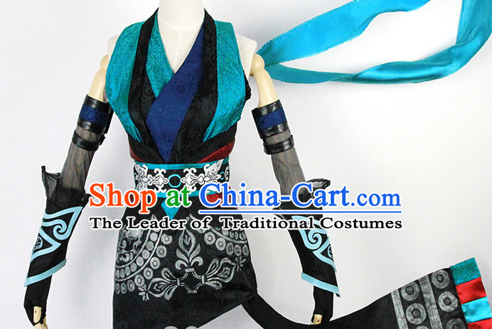 Ancient Asian Chinese Japenese Korean Knight Cosplay Costumes for Women