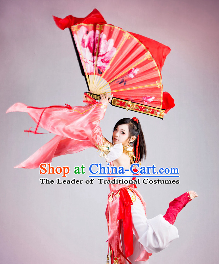 Ancient Chinese Princess Fairy Costumes and Hair Accessories Complete Set for Women