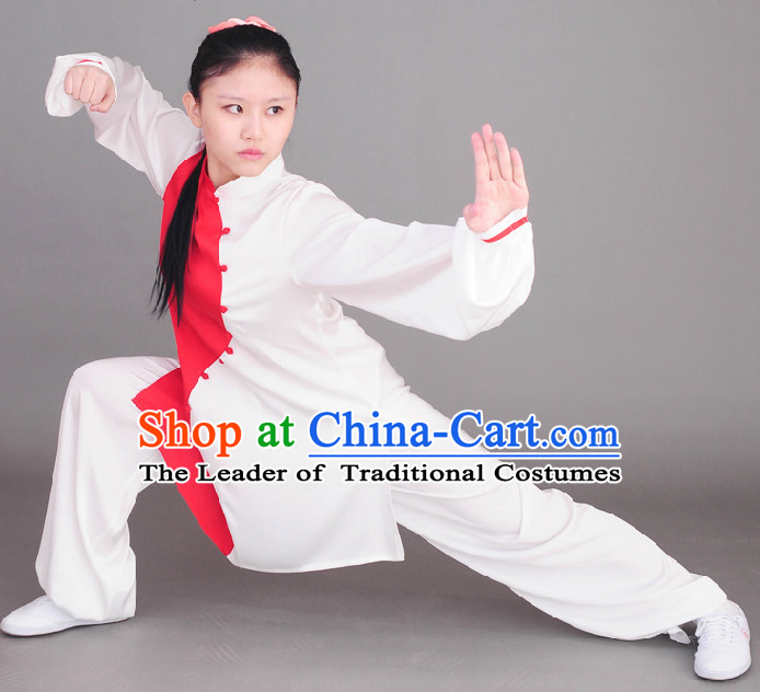 Top Tai Chi Chuan Uniform Taekwondo Karate Outfit Aikido Wing Chun Kungfu Wing Tsun Boys Martial Arts Supplies Clothing for Women or Men