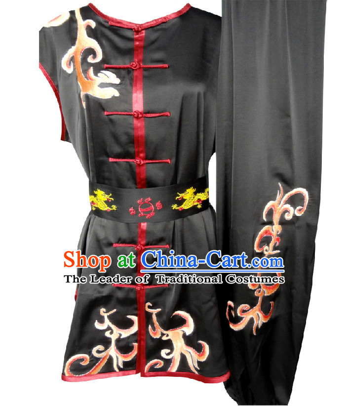 Top Sleeveless Embroidered Southern Fist Tai Chi Wing Chun Uniform Martial Arts Supplies Supply Karate Gear Martial Arts Uniforms Clothing for Men and Women