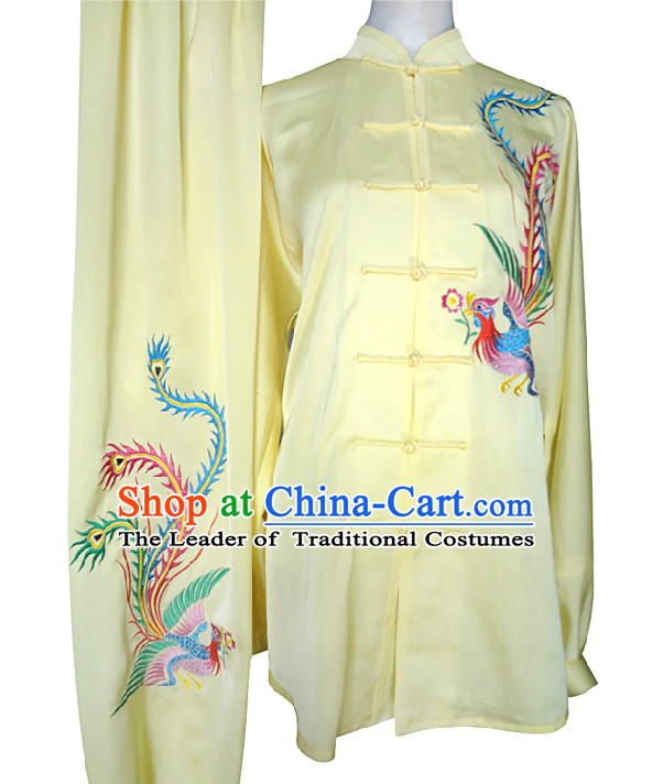 Top Phoenix Embroidery Kung Fu Martial Arts Taekwondo Karate Uniform Suppliers Clothing Dress Costumes Clothes for Men Women Adults Boys Girls Kids