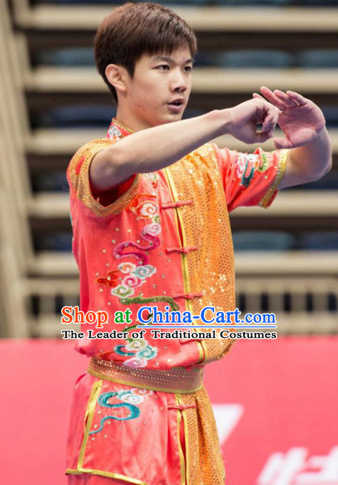 Top Wushu Long Fist Competition Suits Changquan Tourament Qigong Kung Fu Training Clothes Shaolin Outfit Martial Arts Uniform for Men Women Girls Boys Kids Adults