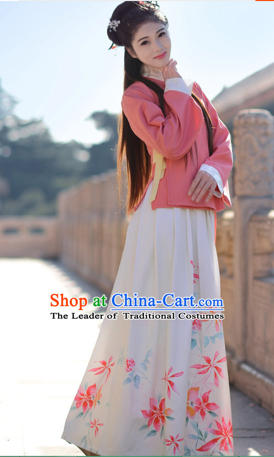 Ancient Chinese Ming Dynasty Clothing for Women Adults Kids Girls