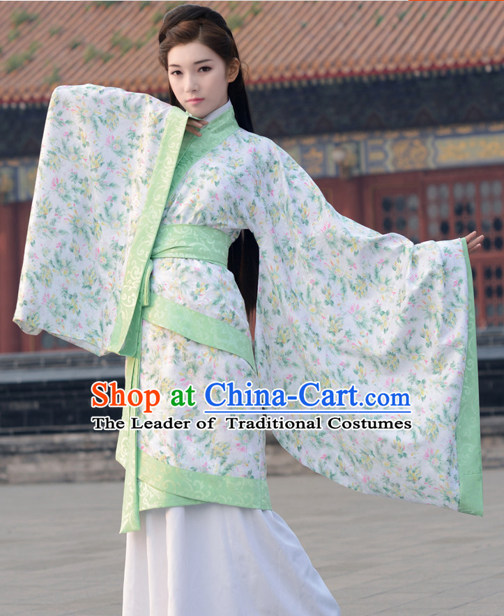 Han Dynasty Ancient Chinese Hanfu Garment Complete Set for Women and Girls
