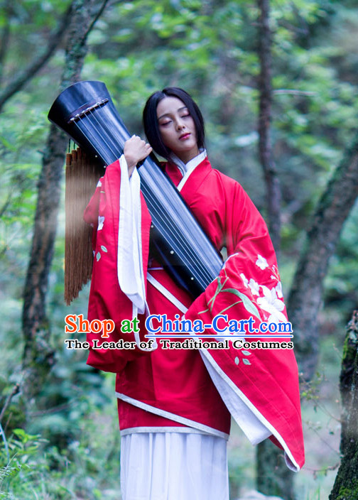 Han Dynasty Ancient Chinese Hanfu Garment Complete Set for Women and Girls
