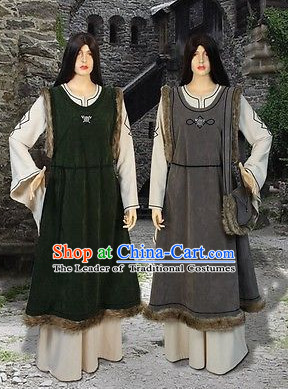 Traditional Medieval Costume Renaissance Costumes Historic Clothing Complete Set for Women