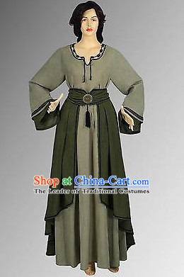 Traditional Medieval Costume Renaissance Costumes Historic Farmer Clothing Complete Set for Women