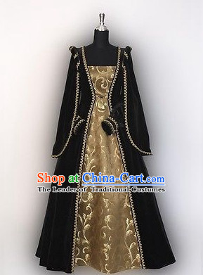 Traditional Medieval Costume Renaissance Costumes Historic Imperial Palace Princess Queen Clothing Complete Set for Women