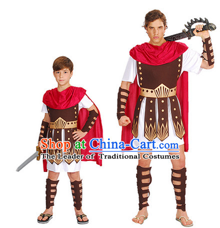 Ancient Spartan Warrior Kids Adults Costume for Men and Boys