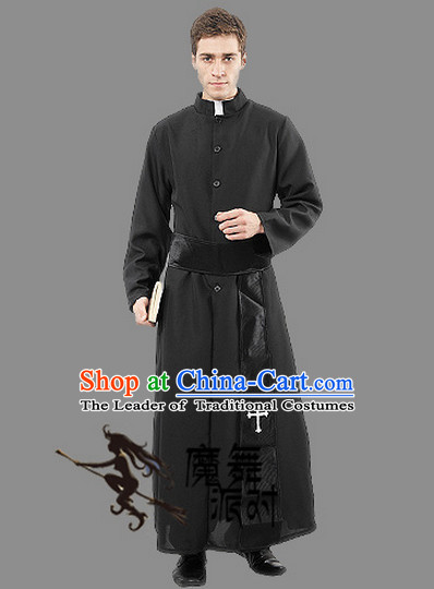 Ancient Father Priest Kids Adults Halloween Costume for Men and Boys