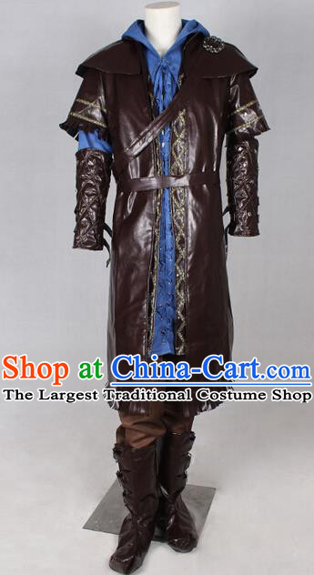 Ancient Medieval Costumes Viking Warrior Costume for Men Boys Kids Adults
