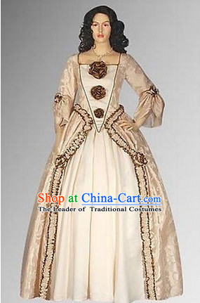Ancient Baroque Style Garment Dresses Complete Set for Women Girls Adults Kids