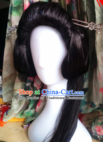 Ancient Chinese Lady Wigs Toupee Wigs Human Hair Wig Hair Extensions Sisters Weave Cosplay Wigs Lace Hair Accessories for Women
