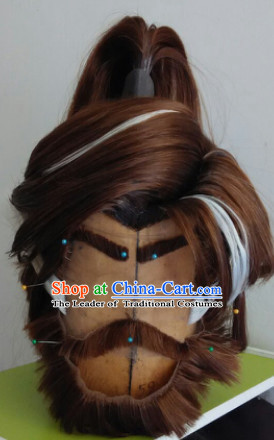 Ancient Chinese Style Full Wigs Hair Extensions Toupee Lace Front Wigs Remy Hair Sisters for Kids Men Hair Pieces Weave Hair Wig