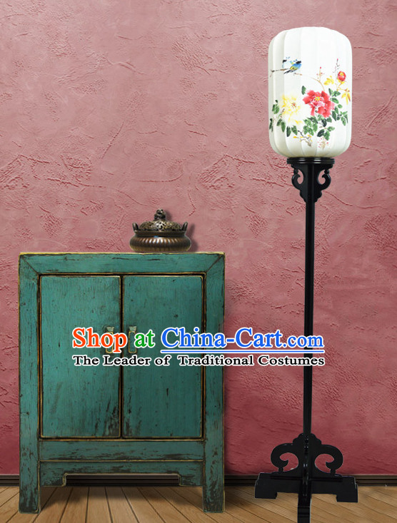 Handmade Traditional Hands Painted Palace Birds and Flower Floor Lantern