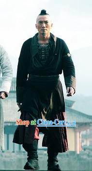 Ancient Chinese Swordman Black Suit for Men