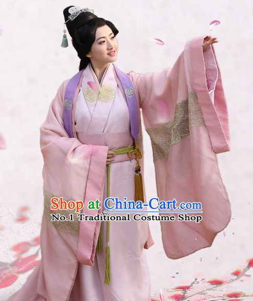 Chinese Traditional Princess Dresses and Hair Accessories Complete Set
