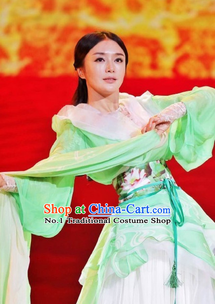 Eastern Zhou Dynasty Spring and Autumn Xi Shi China Beauty Traditional Chinese Green Costumes