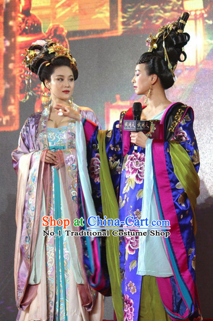 Chinese TV Play Empress Costumes and Hair Accessories Complete Set