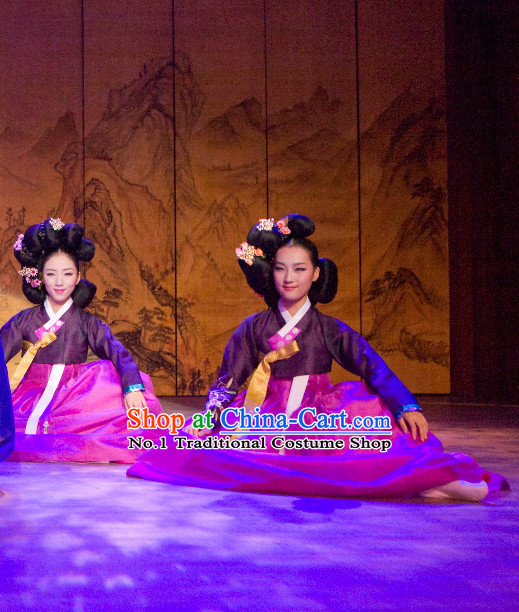 Korean Traditional Hanbok Stage Dance Dresses for Women