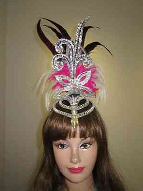 Profesional Stage Performance Feather Hat