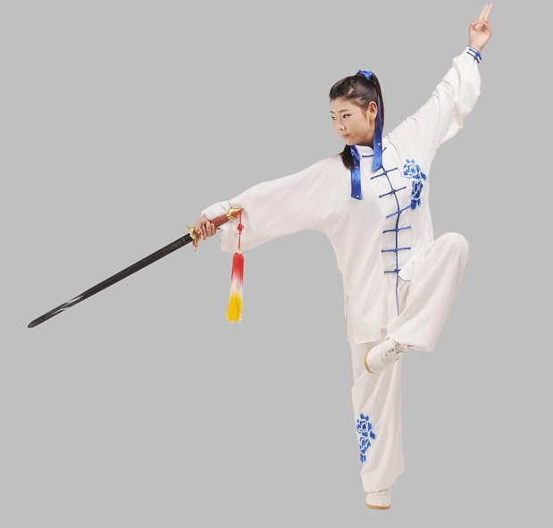 Top Kung Fu Sword Performance and Competition Uniform Complete Set