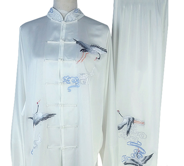 Top Crane Embroidery Tai Chi Championship Uniform