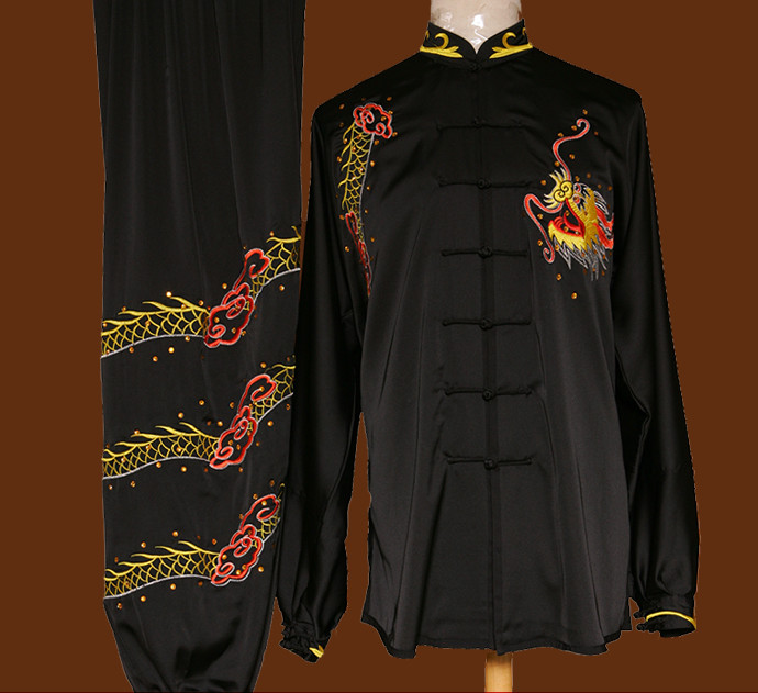 Tradtiional Martial Arts Dragon Embroidery Championshiop Suit