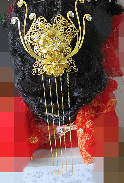 Top Asian Handmade Hair Accessories Headpieces Hair Combs Jewellery Complete Set