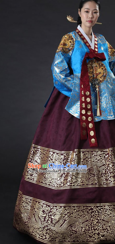 Dangui Korean Royal Costumes Traditional Korean Queen Princess Ceremony Costumes for Women