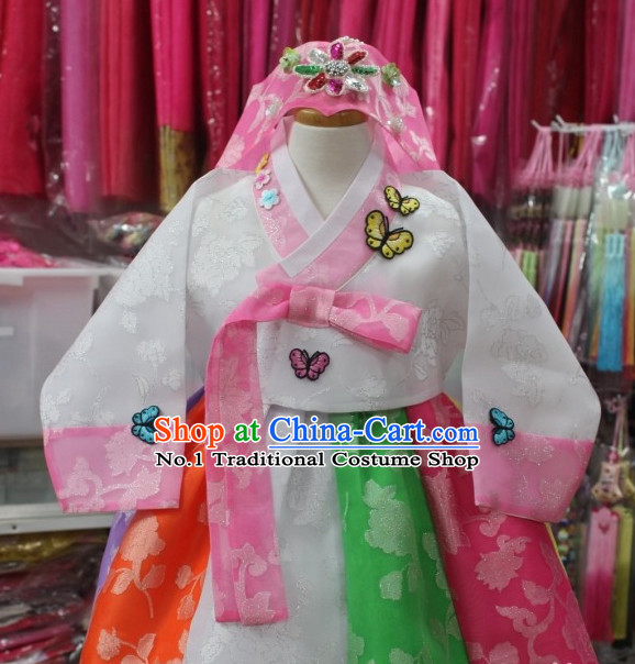 Korean Traditional Female Dancing Hanbok for Kids