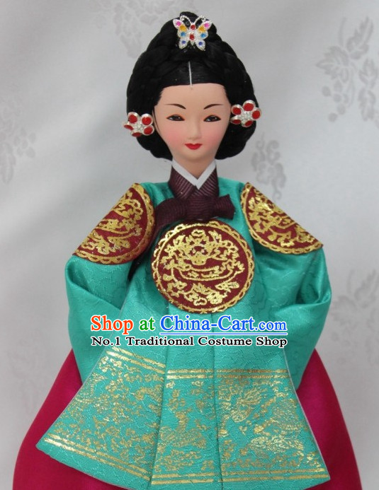 Korean Empress Silk Figurine Arts