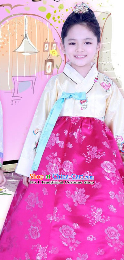 Korean Traditional Hanbok Clothing Complete Set for Girls