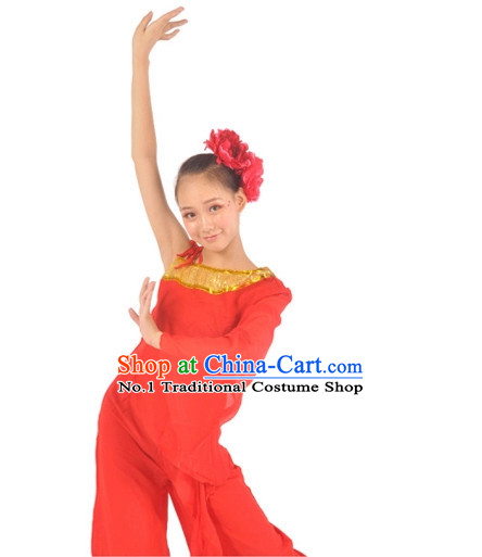 Chinese Red Contemporary Costumes and Headwear for Women